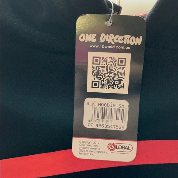 NWT RARE One Direction 1D BLACK HOODIE RARE ORIGINAL MERCH - Picture 9 of 9